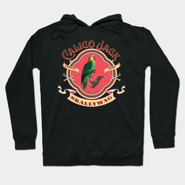 Calico Jack Parrot Skallyway Hoodie by Bootylicious